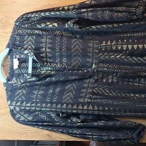 Black and gold dress